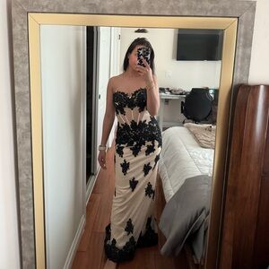 Stunning Custom Made Prom Dress with Built In Corset and Lace Details